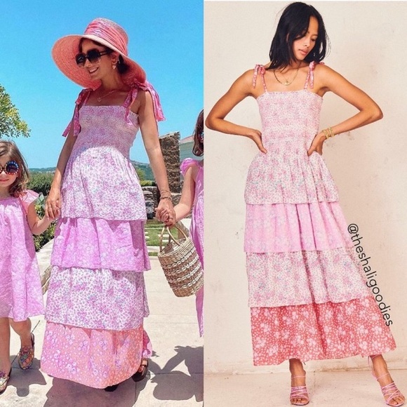 LOVESHACKFANCY Famous Tiered Patchwork Dress founder favorite - Picture 6 of 16